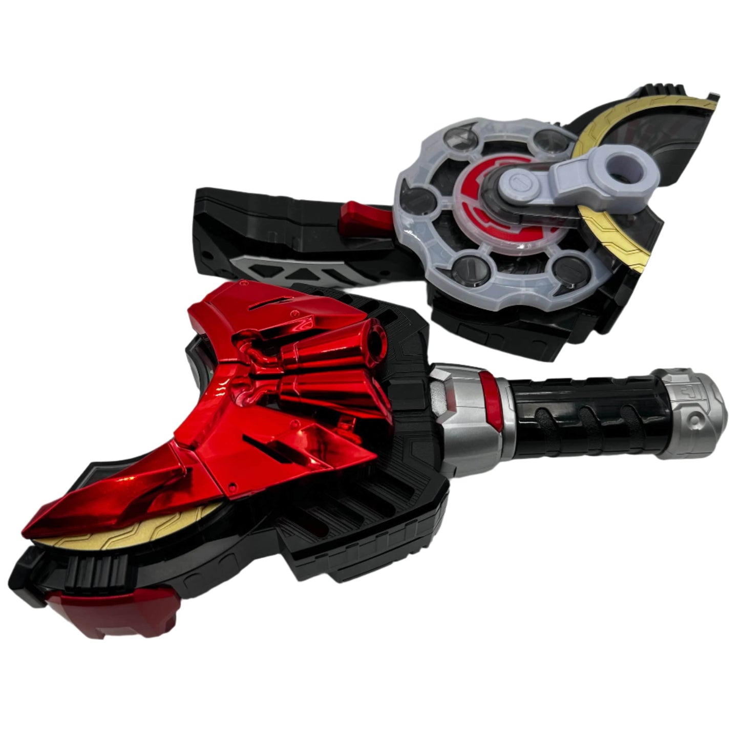 Bandai action figure [BOXED] Kamen Rider Geats: Premium DX Memorial Magnum & Boost Raise Buckle Set