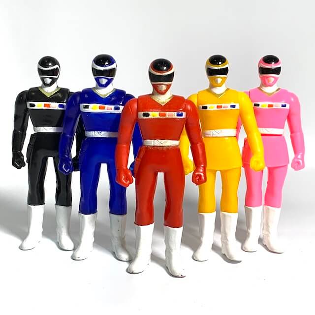 [LOOSE] Denji Sentai Megaranger: Soft Vinyl Figure Set of Five (4.5 inch) | CSTOYS INTERNATIONAL